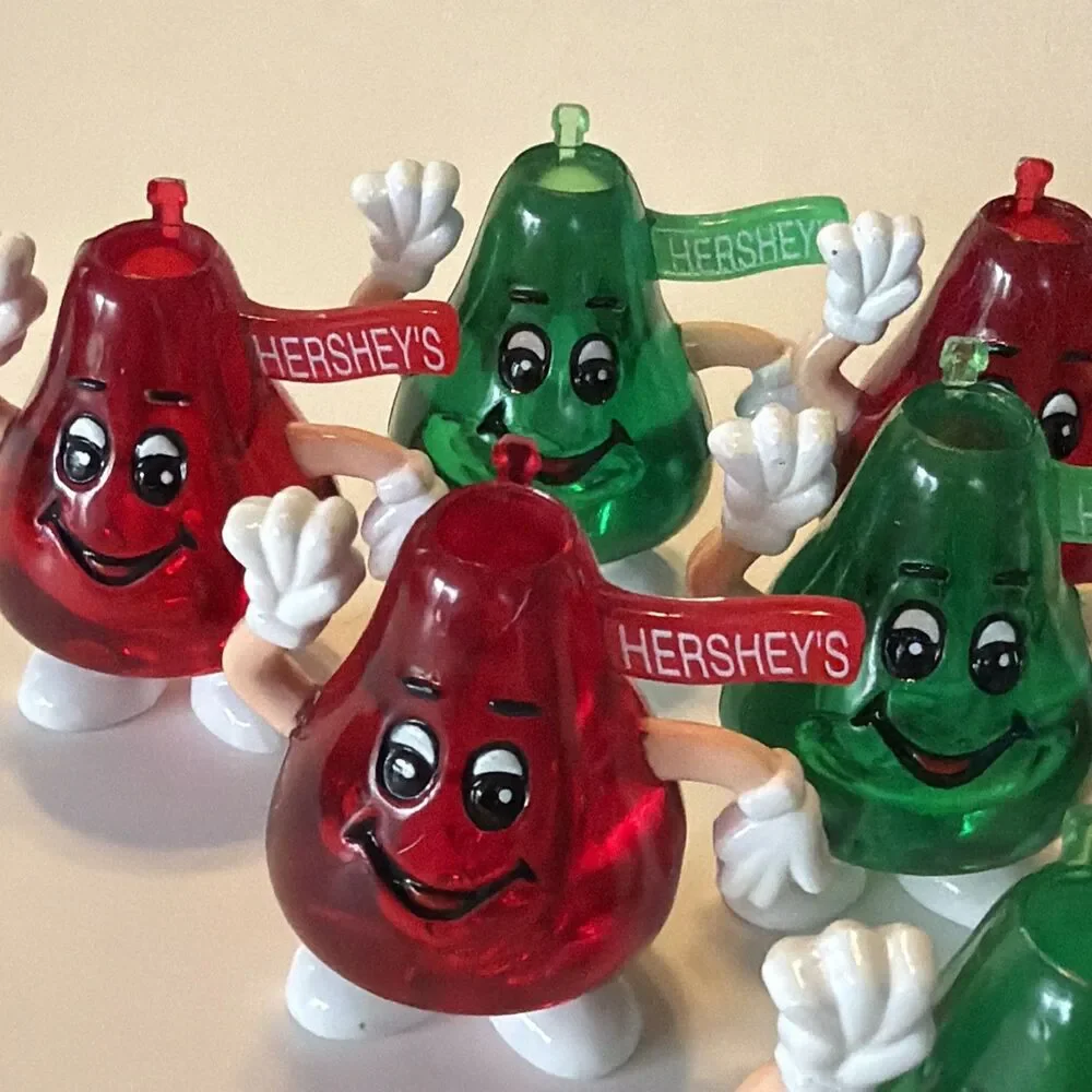 8 Hershey's Kisses Waving Christmas Tree Light Reflector Cover Cap Replacements